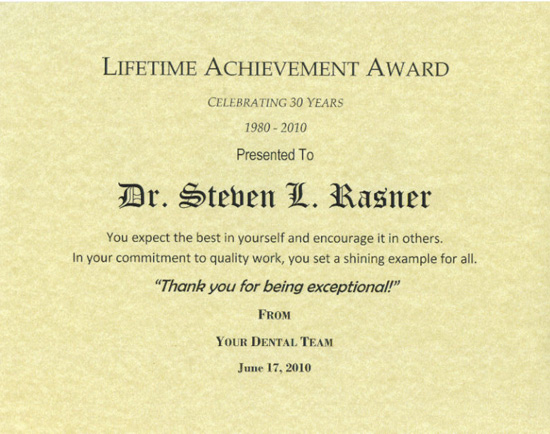 Dr Rasner Awards